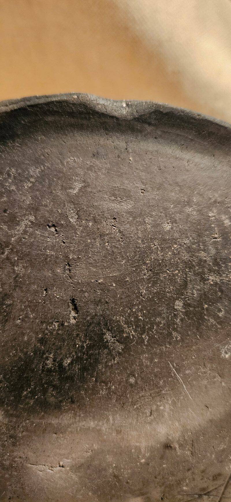 Oblong Raku Bowl Signed Anne Braut