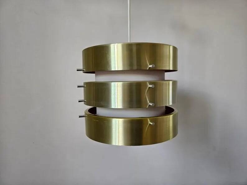 Rare Midcentury Pendant in style of Jo Hammerborg, Denmark, 1970s