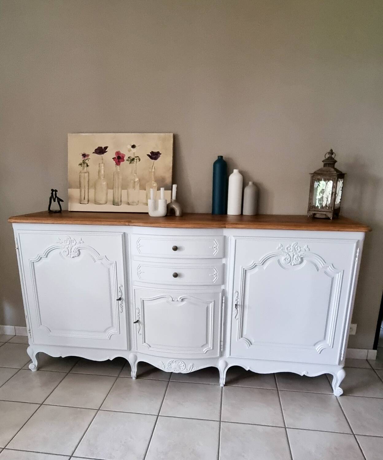 Louis XV style oak sideboard
