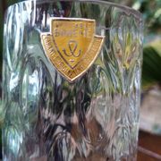Bohemian crystal vase Czechoslovakia