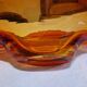 Coupe en verre de Murano orange, années 1950