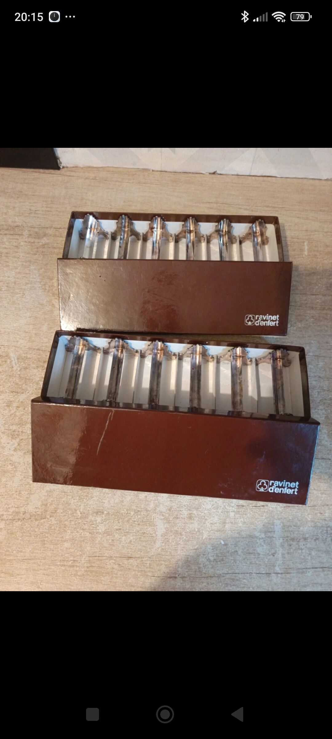 12 silver-plated metal knife rests Ravinet d'Enfert