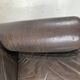 Pair of vintage brown leather armchairs from the 1970s.