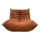 Togo Chair in Cognac Leather attributed to  Michel Ducaroy for Ligne Roset.