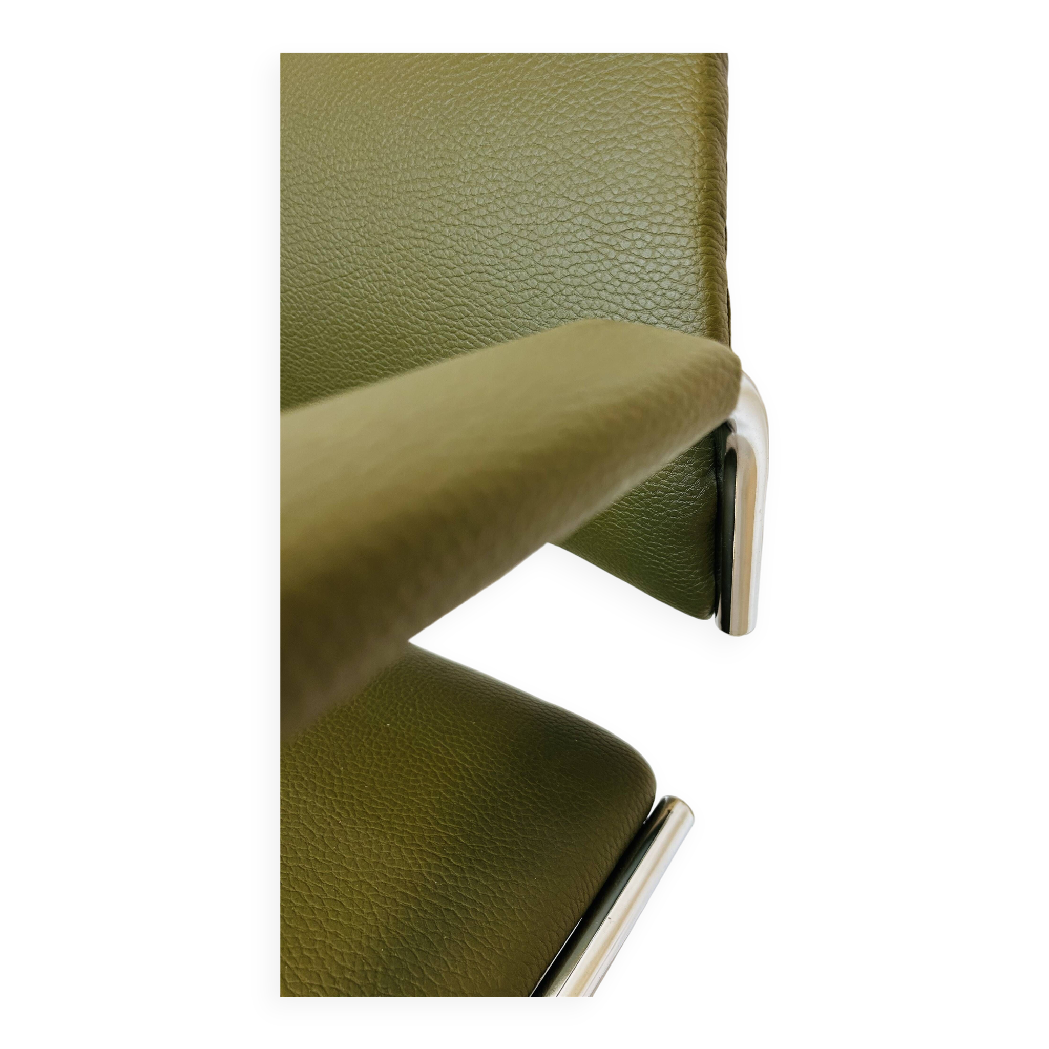 Vintage Fern Grey Office Arm Chair from Kovona Model K-380 from Czech 1970’s
