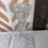 Pair of glass candlesticks