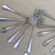 Housewife 12 forks and 12 tablespoons in silver metal