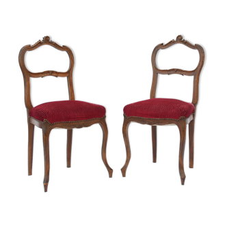 Paire de chaises de style Louis XV