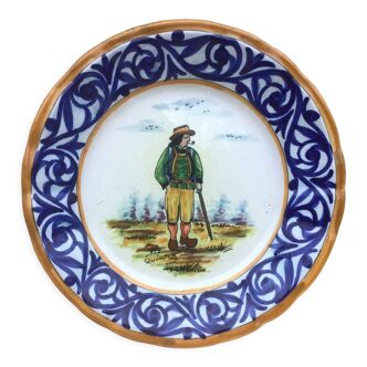 HB Henriot Quimper plate with Breton