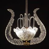 Set of 5 Art Decò Fountain Chandelier By Barovier e Toso, Murano Glass, 194