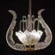 Set of 5 Art Decò Fountain Chandelier By Barovier e Toso, Murano Glass, 194