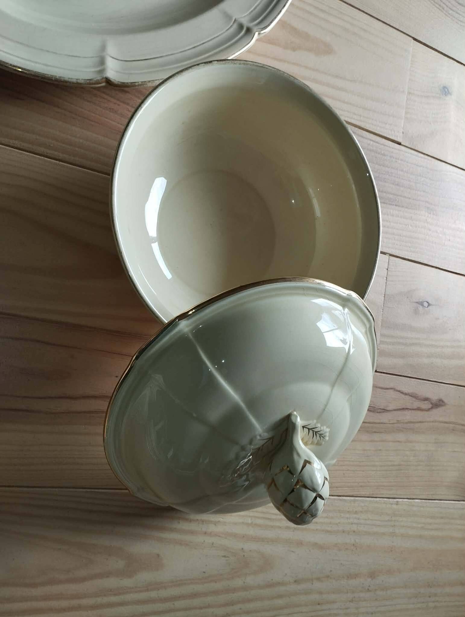 Service de table ancien gien – modèle niderviller – ensemble exceptionnel