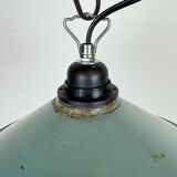 Industrial Petrol Enamel Factory Pendant Lamp, 1960s