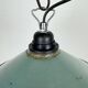 Industrial Petrol Enamel Factory Pendant Lamp, 1960s