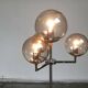 Chrome and glass floor lamp in mid-century German space style by Hustadt Leuchten, 1960s.