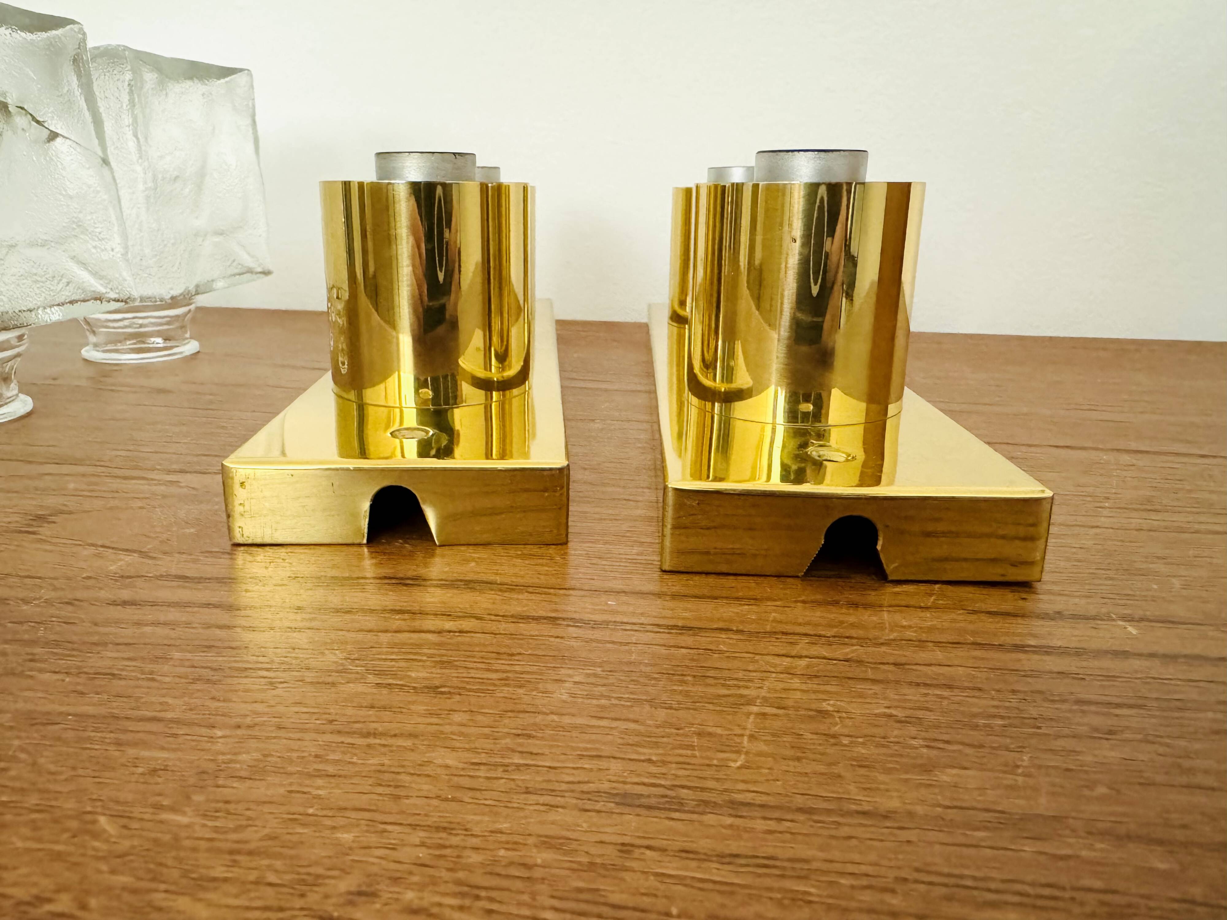 Set of 2 Ice Cube Wall Lamps or Flush Lights by J.T. Kalmar
