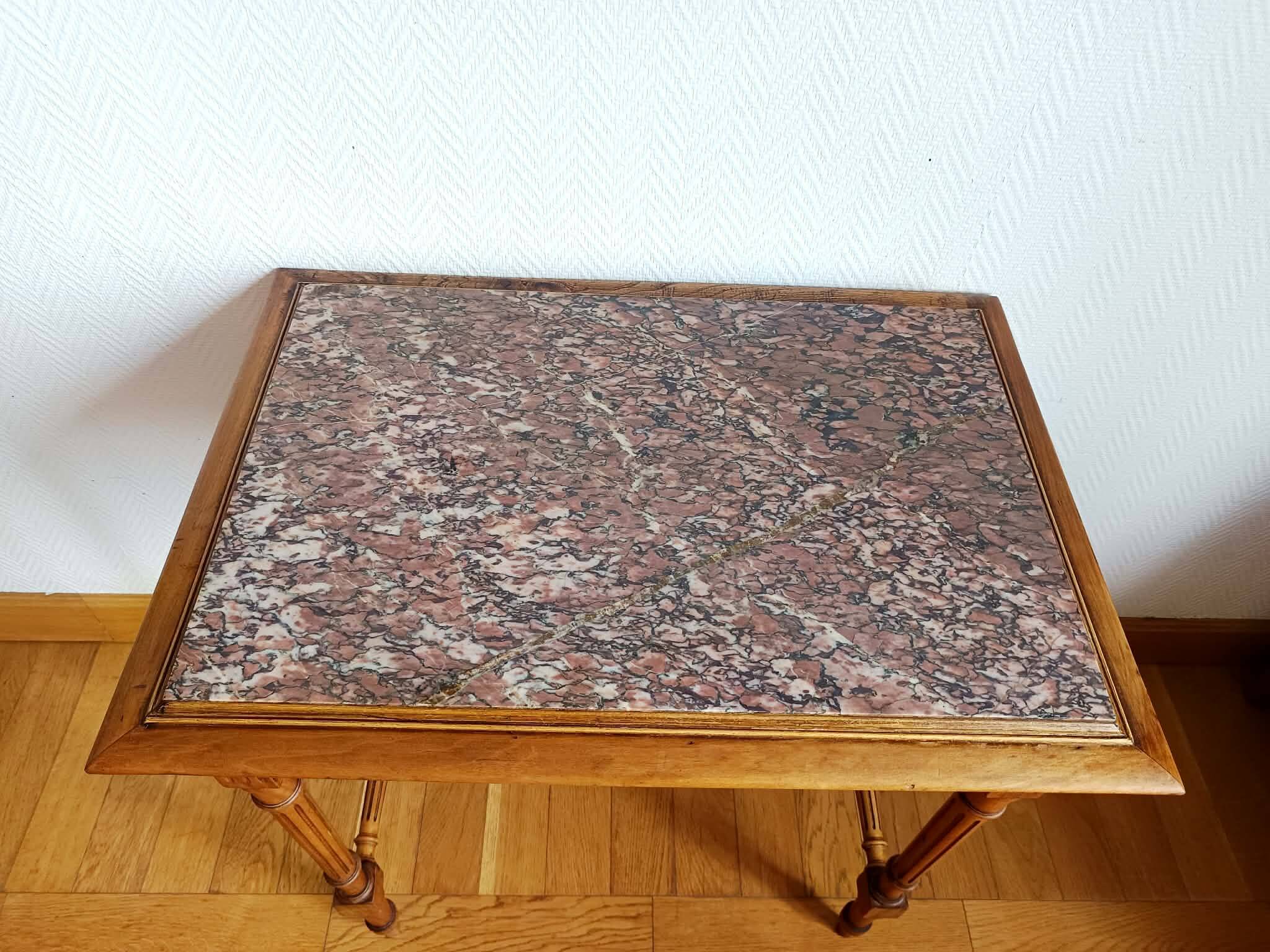 Middle table office marble Louis XVI style