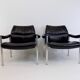 Lot de 2 fauteuils en cuir Röder Söhne by Miller Borgsen