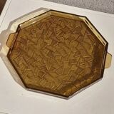 Smoked glass Art Deco tray