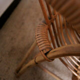 Vintage rattan bench
