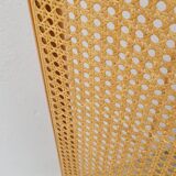 Vintage wicker claustra screen - 1950s