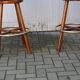 Pair of bamboo bar stools full canned colonial style 1960