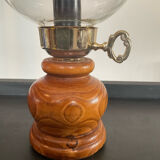 Vintage lamp 50s in wood and glass