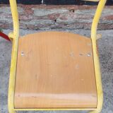 Set of three vintage children's school chairs