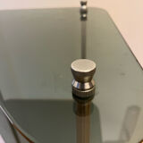 Vintage smoked glass corner shelf