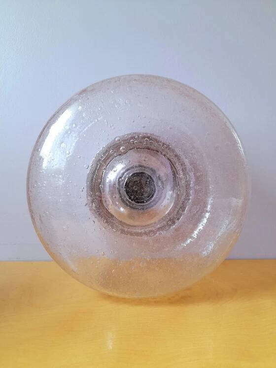 Applique ou plafonnier space age en verre bullé 1970