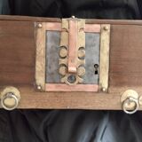 Mauritanian travel chest "Sanduq" copper and iron ornaments late 19th century