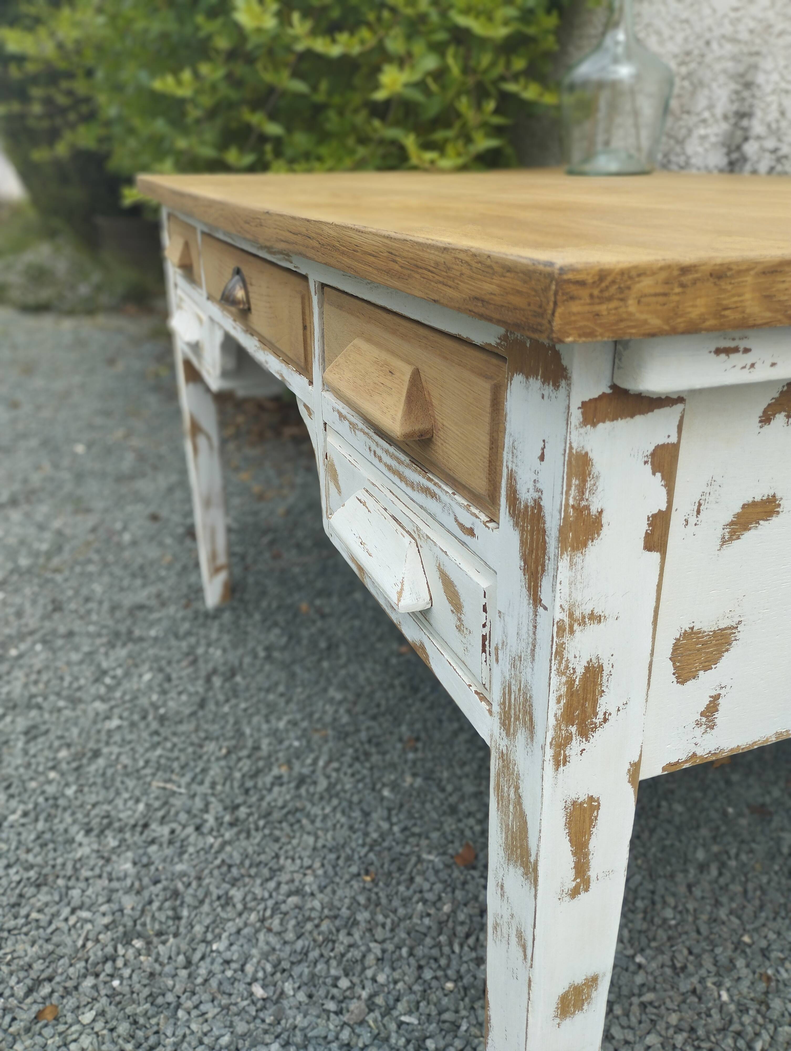 Large Vintage Desk - 70's Bohemian Desk