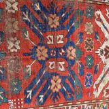 Tapis ancien caucasien kazak aigle 143x257 cm