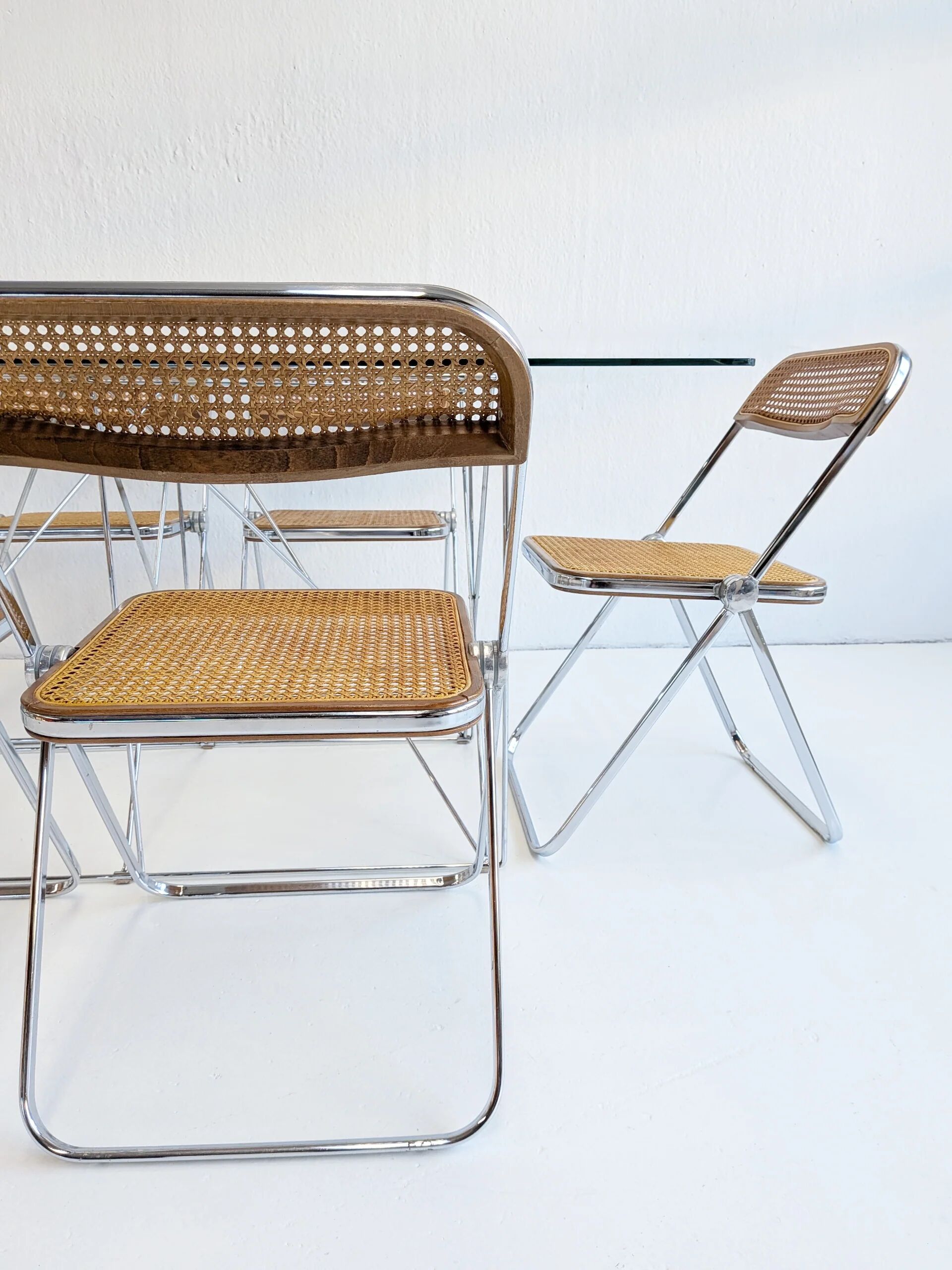 Ensemble de 6 chaises pliantes 'Plia' par Giancarlo Piretti pour Anonima Castelli années 1970