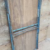 Old folding table in Burmese teak and steel
