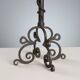 Wrought iron five-light torchère with twisted serpent - Italy late 19th century