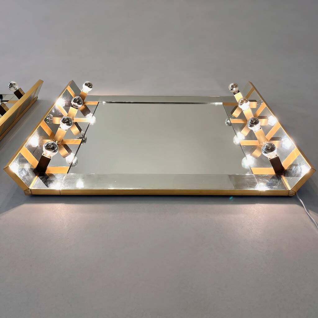 Miroir lumineux Sciolari Italie vers 1970