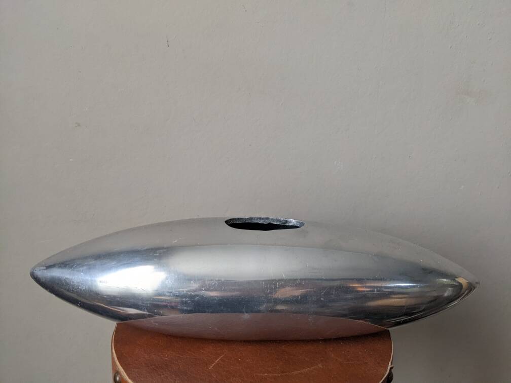 Contemporary design space age cast aluminum vase