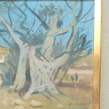 Ove Olson ( 1903-1975 ), Swedish Modern Painting, 1974, Oil on Canvas, Framed.