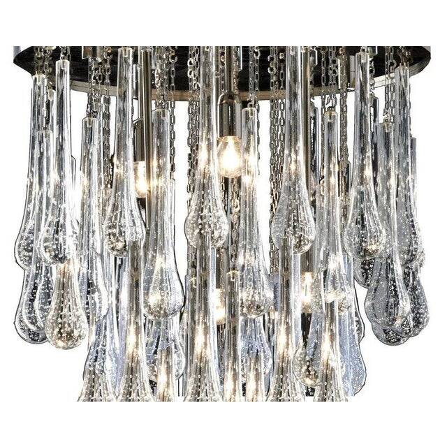 Contemporary Murano Glass Sputnik Chandelier Flush Mount, Mazzega Style