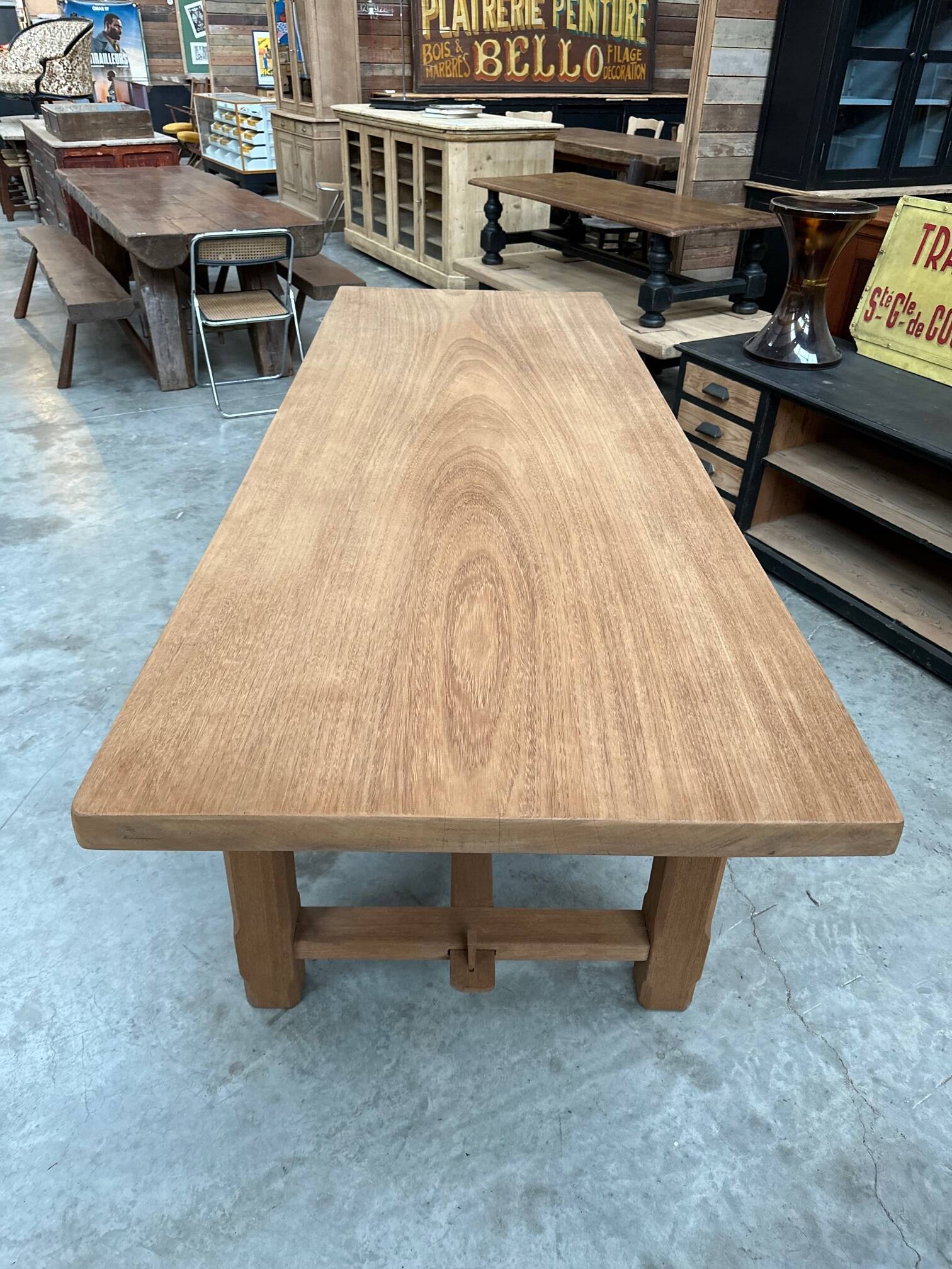 Solid mahogany farm table
