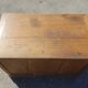 Old wooden administration office with sliding shelf