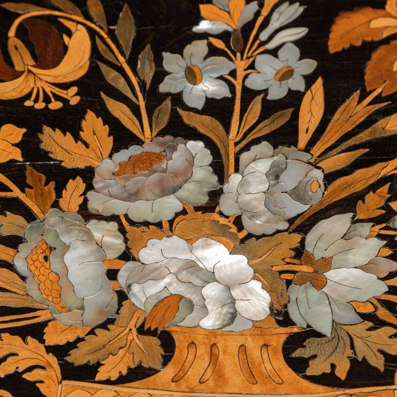 Antique table attributed to Luigi and Angiolo Falcini in chestnut wood, Italy, 19th century.