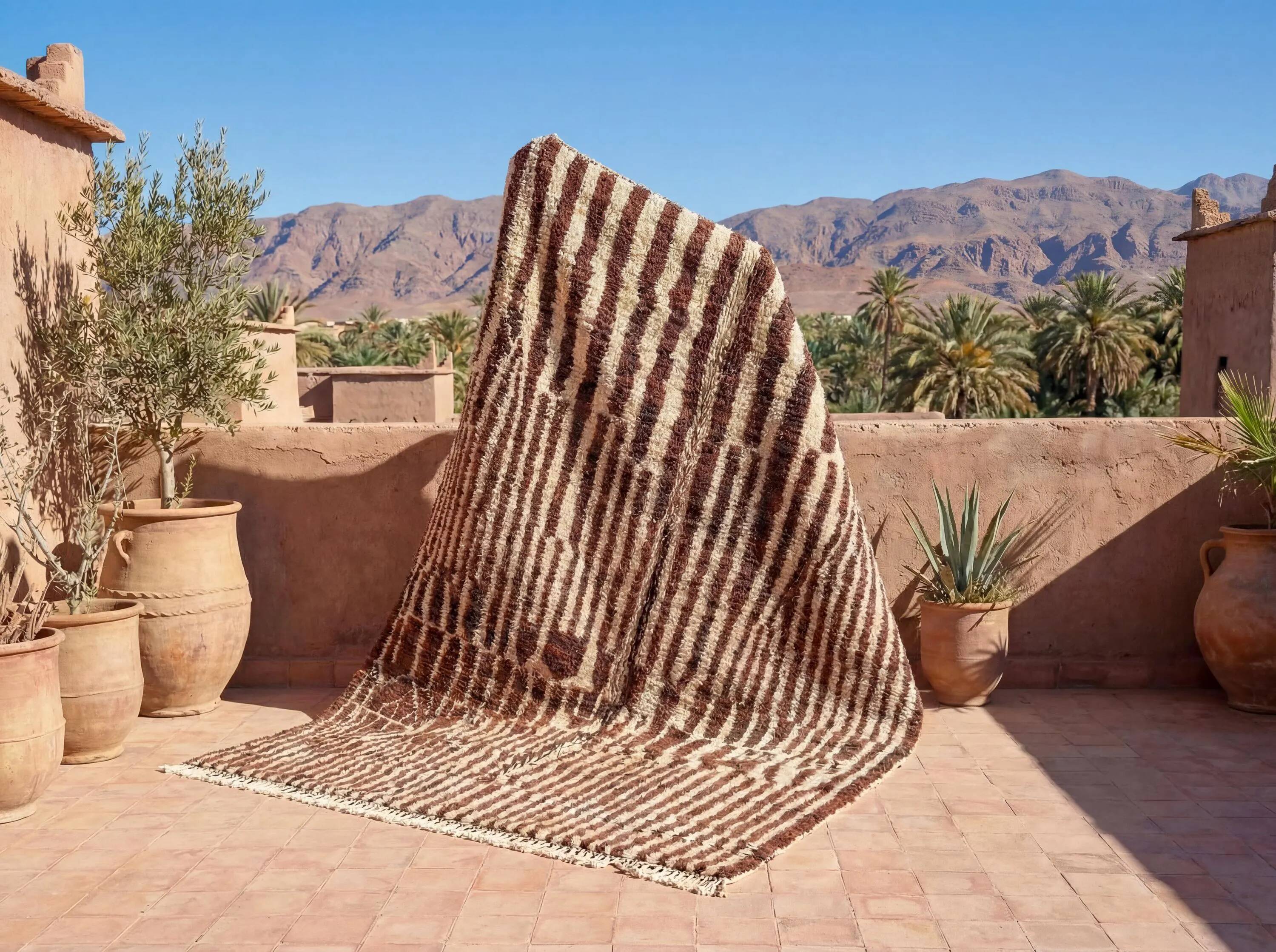 Traditional handmade Moroccan rug 3x2 m