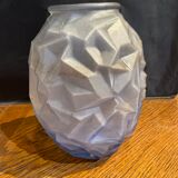 Vase en verre bleu