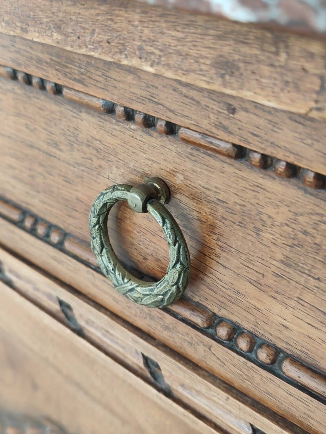 Antique Louis 16 style sideboard, marble