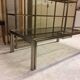 Coffee table with square tubular structure and smoked glass - 1970