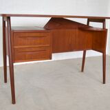 Teak Desk By Gunnar Nielsen For Tibergaard, 1960s.
