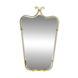 Gold Aluminum Beveled Wall Mirror - Modernism - 1950s