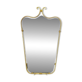 Gold Aluminum Beveled Wall Mirror - Modernism - 1950s